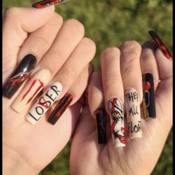 Beautiful Nails - Said I wanted "It" themed, and freestyle. He did such a great job!!! I come here whenever I need a fresh set. (Vince)