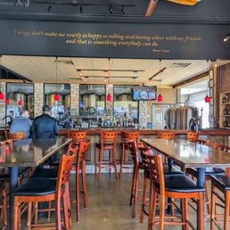 the bar and dining area