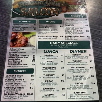 Pleasant Home Saloon - New MenuAlways love stopping here for dinner & drinks - American Near Me - Gresham, Oregon Pleasant Home Saloon - New MenuAlways love stopping here for dinner & drinks - American Near Me - Gresham, Oregon