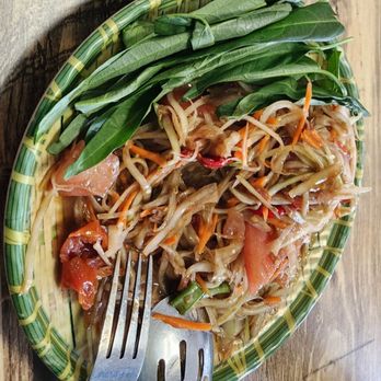 Spicy Lao Kitchen - Papaya salad Lao style. Spicy and delicious! - Thai Near Me - San Diego, California