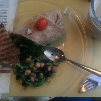 Infusion Tea - Whole wheat hummus wrap and pest panini shared w/hubby; regular latte - Coffee & Tea Near Me - Orlando, Florida