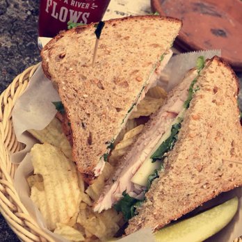 The Garage - turkey on wheat with chips and a pickle - Sandwiches Near Me - Birmingham, Alabama