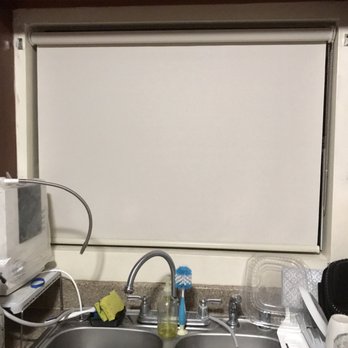 Superior Blinds and More - at the kitchen- good job on putting roller shades. Matched the color of my wall. I like it - Shades & Blinds Near Me - Long Beach, California