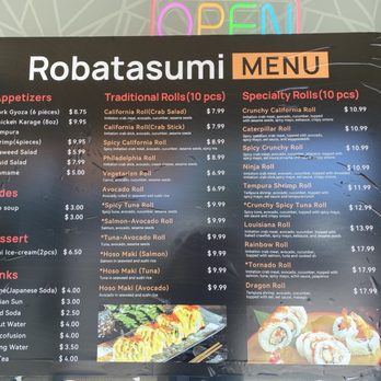 Robatasumi - Menu 7/31/2024 - Sushi Bars Near Me - Edmonds, Washington