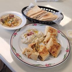 Sahara Mediterranean Grill & Burgers  - Chicken shawarma plate as the wrap option.