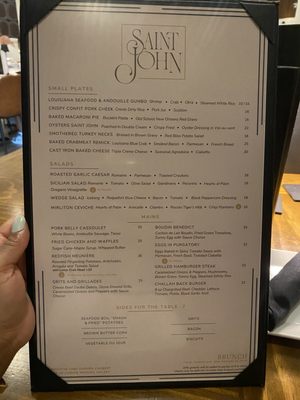 Menu photo 1 Saint John New Orleans, LA