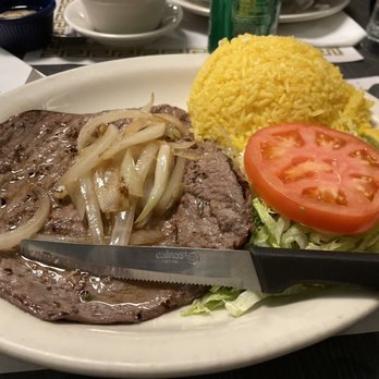 Flor de Mayo - Palomilla Steak Fried Rice Combo - Peruvian Near Me - New York, New York Flor de Mayo - Palomilla Steak Fried Rice Combo - Peruvian Near Me - New York, New York
