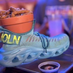 Fried Green Beans in a shoe