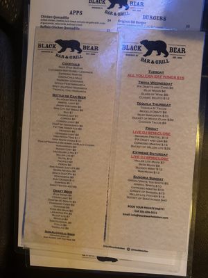 Menu photo 7 Black Bear Bar & Grill Hoboken, NJ