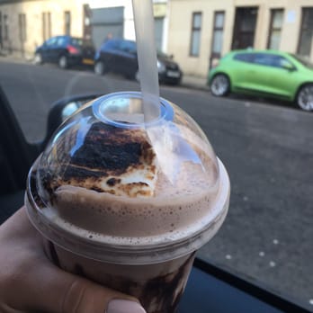 Tantrum Doughnut - Chocolate marshmallow shake with a toasted marshmallow on top - Donuts Near Me - Glasgow, GLG Tantrum Doughnut - Chocolate marshmallow shake with a toasted marshmallow on top - Donuts Near Me - Glasgow, GLG