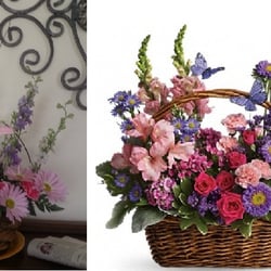Flowers Are US - Actual bouquet on the left and what I ordered on the right. Very disappointing!
