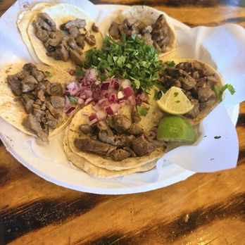 Buena Vida Mexican Cuisine - Street style corn tortilla tacos of fajita - Mexican Near Me - Mission, Texas
