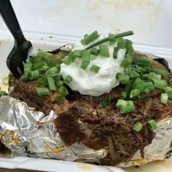 MEGA Texas Barbeque - Loaded baked potato with brisket $12 - Caterers Near Me - Fresno, California