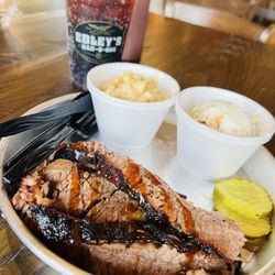 Edley’s Bar-B-Que - Slow smoked brisket, amazing house pickles