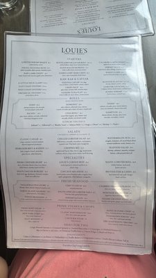 Menu photo 1 Louie's Prime Steak & Seafood Port Washington, NY Menu photo 1 Louie's Prime Steak & Seafood Port Washington, NY