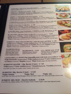 Menu photo 5 Los Comales Taqueria Henrico, VA