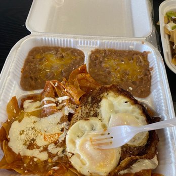 Fuego Cravings - Chilaquiles with red sauce - Mexican Near Me - Rancho Cucamonga, California Fuego Cravings - Chilaquiles with red sauce - Mexican Near Me - Rancho Cucamonga, California