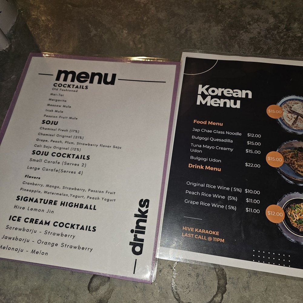 Some of the menus