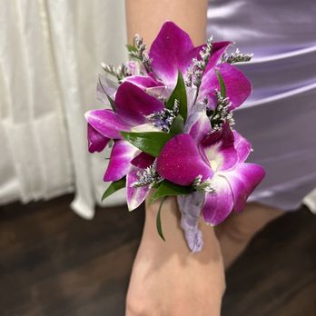 Wilkies Florist - Purple orchid with lavender ribbon corsage - Florists Near Me - El Monte, California Wilkies Florist - Purple orchid with lavender ribbon corsage - Florists Near Me - El Monte, California