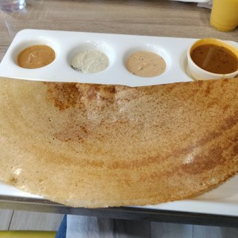 Dosa Boyz - Mysore dosa with sambal soup and three dipping sauces @ Dosa Boyz/ Niagara Falls ONT - Indian Near Me - Niagara Falls, Ontario