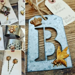 Good Juju by Ceci - Bee kind, bee sweet, bee happy! Vintage Bee jewelry with mixed metals made by our talented and oh-so-creative Terry.