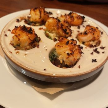 Seasons 52 - Lump Crab and Shrimp-Stuffed Mushrooms - Wine Bars Near Me - Cherry Hill, New Jersey Seasons 52 - Lump Crab and Shrimp-Stuffed Mushrooms - Wine Bars Near Me - Cherry Hill, New Jersey