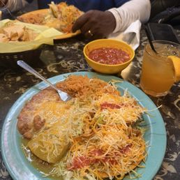Plate of food.