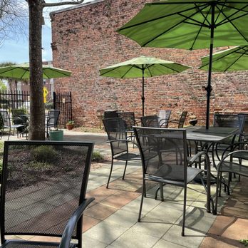 Tea Thyme - Plenty of umbrella shade and they had three heaters for cooler days. - Coffee & Tea Near Me - Orangeburg, South Carolina Tea Thyme - Plenty of umbrella shade and they had three heaters for cooler days. - Coffee & Tea Near Me - Orangeburg, South Carolina