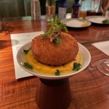 PRESS - The Octopus Croquette, with Potato flakes, Olive Oil, and a spicy delicious sauce. - Bars Near Me - St. Helena, California PRESS - The Octopus Croquette, with Potato flakes, Olive Oil, and a spicy delicious sauce. - Bars Near Me - St. Helena, California