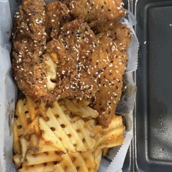 Chi-Kin - Chicken Tender (Sweet Soy) & Waffle Fries - Korean Near Me - Orlando, Florida