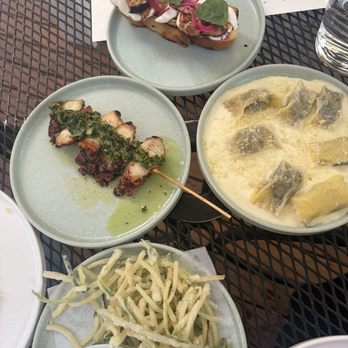 Via Locusta - fig toast grilled octopus zucchini fritta Agnolotti - Italian Near Me - Philadelphia, Pennsylvania Via Locusta - fig toast grilled octopus zucchini fritta Agnolotti - Italian Near Me - Philadelphia, Pennsylvania
