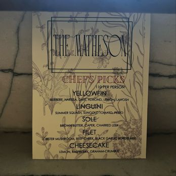 The Matheson - Chef's pick menu - September 2025 - Wine Bars Near Me - Healdsburg, California The Matheson - Chef's pick menu - September 2025 - Wine Bars Near Me - Healdsburg, California