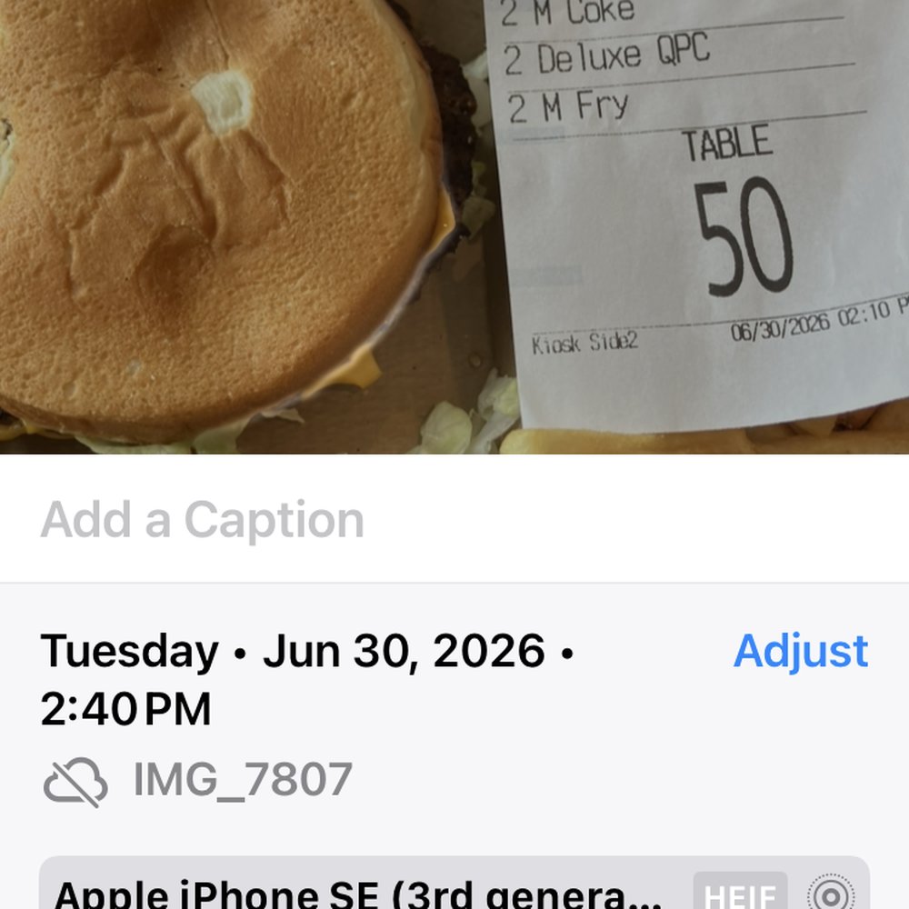 McDonald's - Time stamped photo after sitting down with receipt showing order time. - Fast Food Near Me - Prince Frederick, Maryland McDonald's - Time stamped photo after sitting down with receipt showing order time. - Fast Food Near Me - Prince Frederick, Maryland
