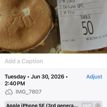 McDonald's - Time stamped photo after sitting down with receipt showing order time. - Fast Food Near Me - Prince Frederick, Maryland McDonald's - Time stamped photo after sitting down with receipt showing order time. - Fast Food Near Me - Prince Frederick, Maryland
