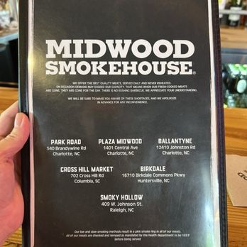 Midwood Smokehouse - Menu - Barbeque Near Me - Charlotte, North Carolina Midwood Smokehouse - Menu - Barbeque Near Me - Charlotte, North Carolina