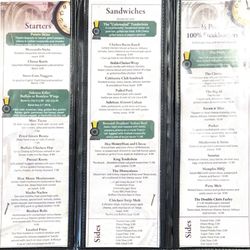 Sidetrax Bar & Grill - Menu, side two (as of October 2025)