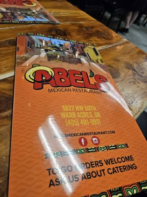 Menu photo 1 Abel's Mexican Restaurant Warr Acres, OK