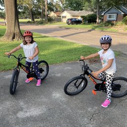 Twins with new bikes Twins with new bikes