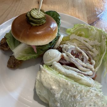 Burntwood Tavern - Grouper and wedge salad - New American Near Me - North Olmsted, Ohio Burntwood Tavern - Grouper and wedge salad - New American Near Me - North Olmsted, Ohio