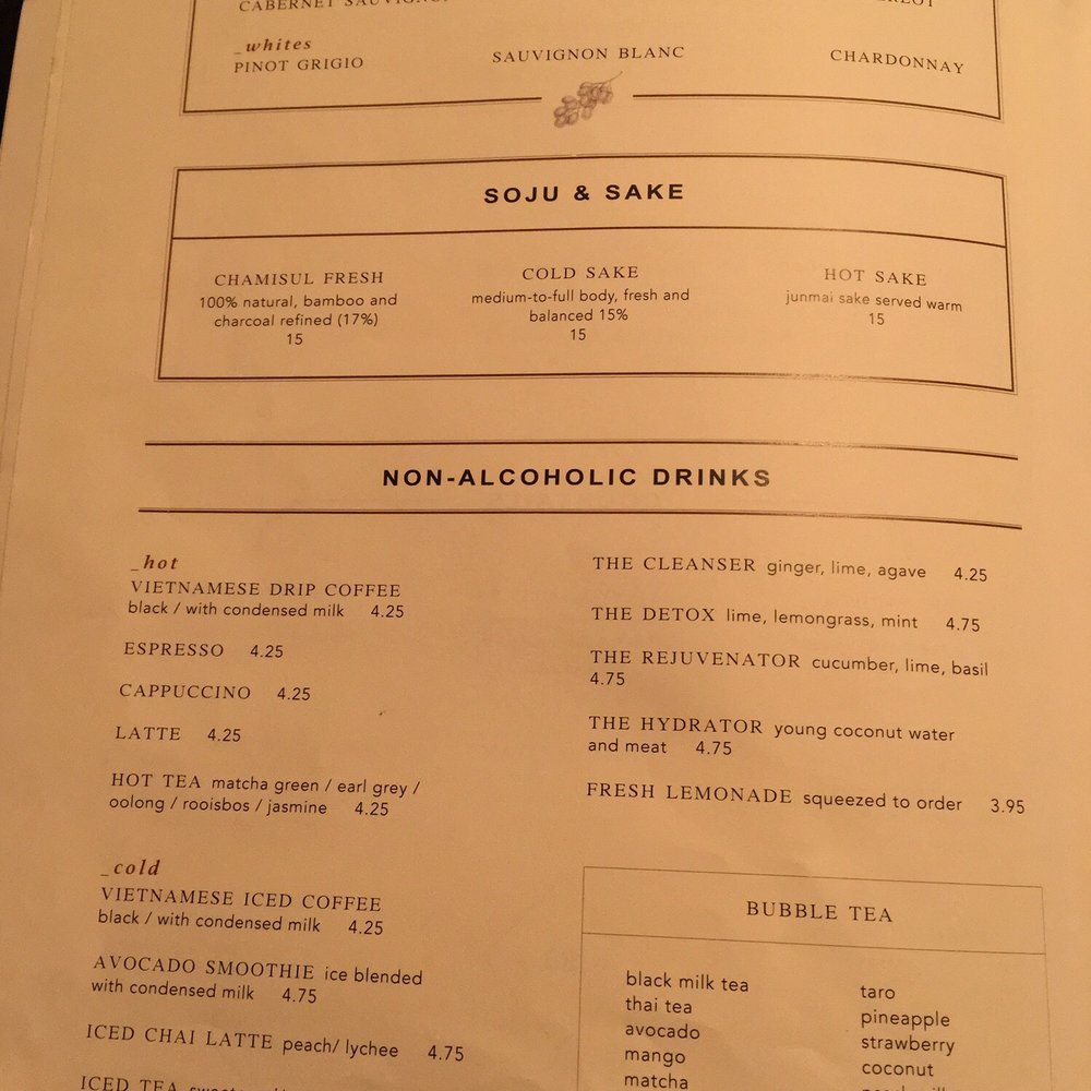 Kim's Pho Kitchen + Bar - Drink menu - Vietnamese Near Me - Fairfax, Virginia Kim's Pho Kitchen + Bar - Drink menu - Vietnamese Near Me - Fairfax, Virginia