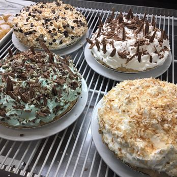 Maple Leaf Diner - Various cream pies: tried the Coconut Cream Pie and the Chocolate Cream pie. Very delicious. - American Near Me - Dallas, Texas Maple Leaf Diner - Various cream pies: tried the Coconut Cream Pie and the Chocolate Cream pie. Very delicious. - American Near Me - Dallas, Texas