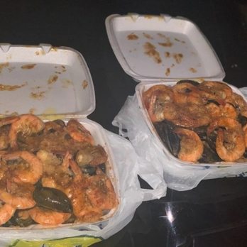 Serious Seafood - two trays of cooked shrimp - Seafood Near Me - Philadelphia, Pennsylvania Serious Seafood - two trays of cooked shrimp - Seafood Near Me - Philadelphia, Pennsylvania