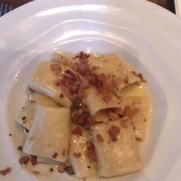 Chef's version of Carbonara. Wonderful Chef's version of Carbonara. Wonderful