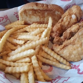 Raising Cane's Chicken Fingers - The 3 finger combo with sauce not pictured - Fast Food Near Me - Manhattan, Kansas Raising Cane's Chicken Fingers - The 3 finger combo with sauce not pictured - Fast Food Near Me - Manhattan, Kansas