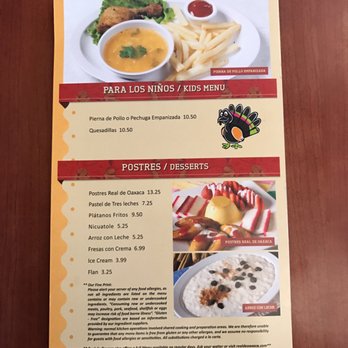 Real de Oaxaca - Menu back page - Mexican Near Me - Lynwood, California Real de Oaxaca - Menu back page - Mexican Near Me - Lynwood, California