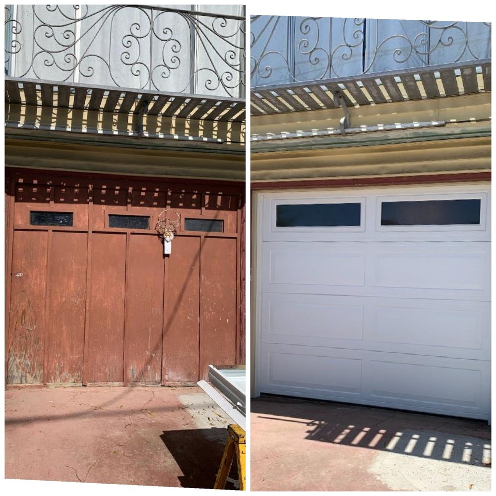 Residential Garage Doors - Garage before and after photo - Garage Door Services Near Me - Pacifica, California Residential Garage Doors - Garage before and after photo - Garage Door Services Near Me - Pacifica, California