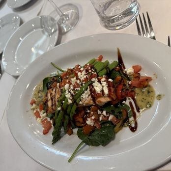 Brio Italian Grille - Grilled Salmon Fresca did get 2 thumbs. - Italian Near Me - Irvine, California