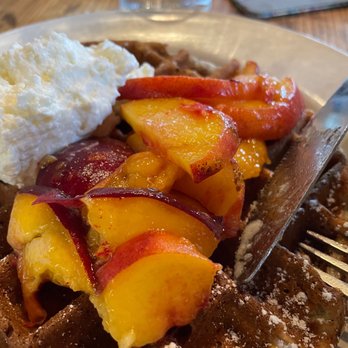 Commune - Peach Cornmeal Waffles - Cafes Near Me - Virginia Beach, Virginia Commune - Peach Cornmeal Waffles - Cafes Near Me - Virginia Beach, Virginia
