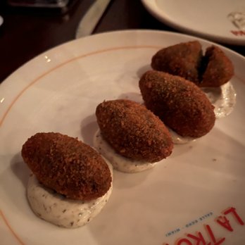 Cafe La Trova - Mushroom risotto croquettes - Cocktail Bars Near Me - Miami, Florida