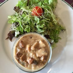 Restaurant Le Colombier - Salade with blanquette de Rillons. Incroyable